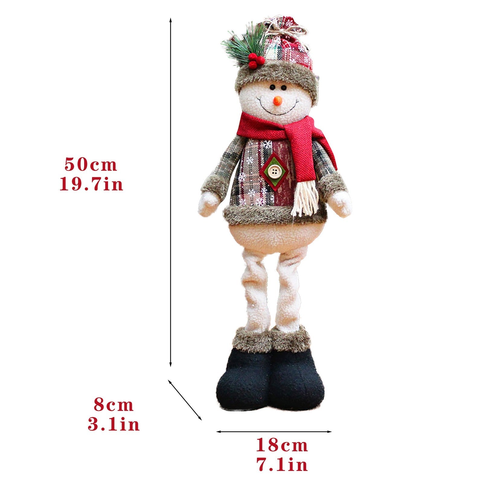 Holiday Plush Dolls – Santa, Snowman & Reindeer Soft Winter Décor for Home, Table & Mantel
