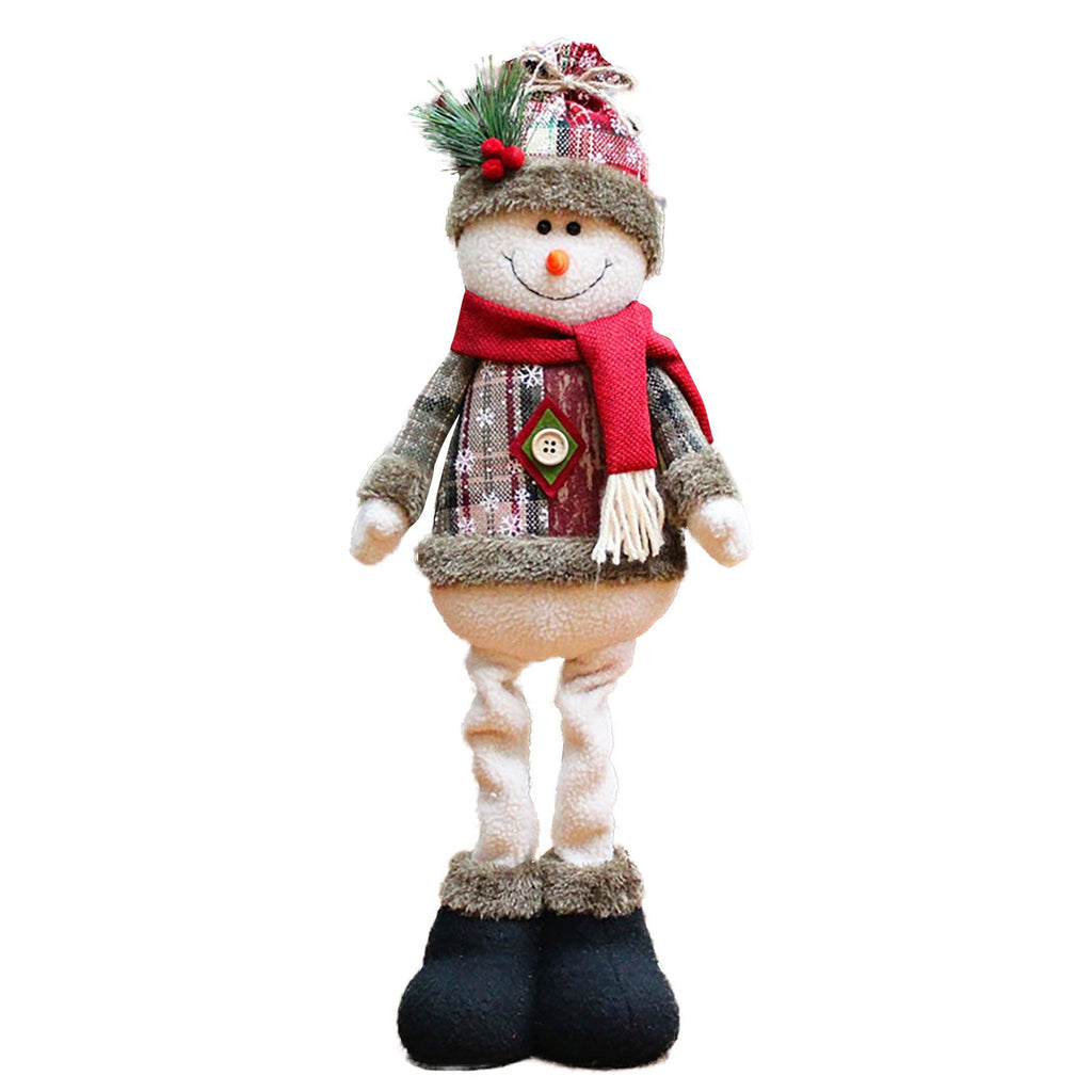 Holiday Plush Dolls – Santa, Snowman & Reindeer Soft Winter Décor for Home, Table & Mantel