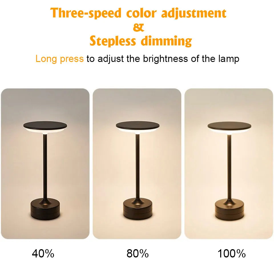 Touch Sensor LED Table Lamp – USB Rechargeable Portable Night Light for Bedroom & Living Spaces