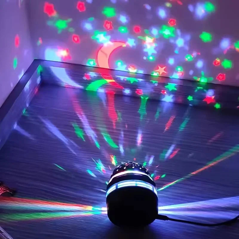 Starry Sky LED Projector Lamp | Rotating Galaxy Night Light