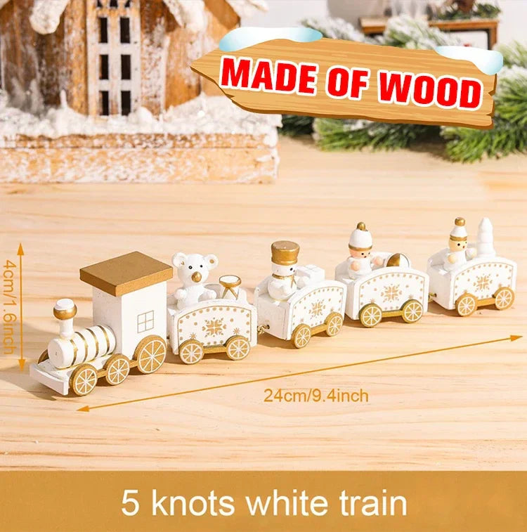 Christmas Train Decorations – Festive Wooden & Plastic Xmas Ornaments for Home & Tabletop