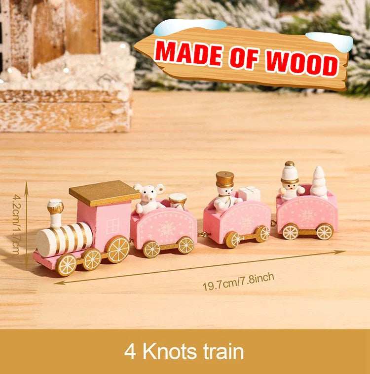 Christmas Train Decorations – Festive Wooden & Plastic Xmas Ornaments for Home & Tabletop