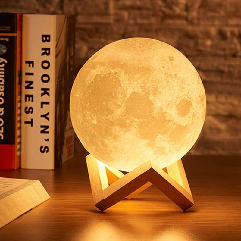 Book Light LED Moon Lamp – Galaxy Night Light for Kids & Adults, Bedroom Decoration, Birthday Gift