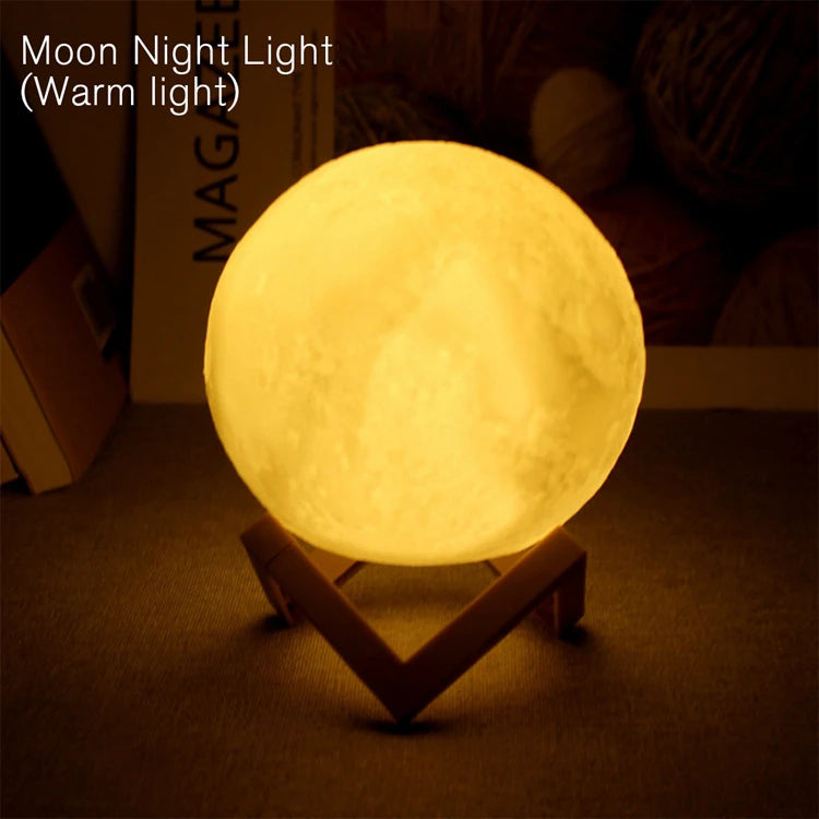 Book Light LED Moon Lamp – Galaxy Night Light for Kids & Adults, Bedroom Decoration, Birthday Gift