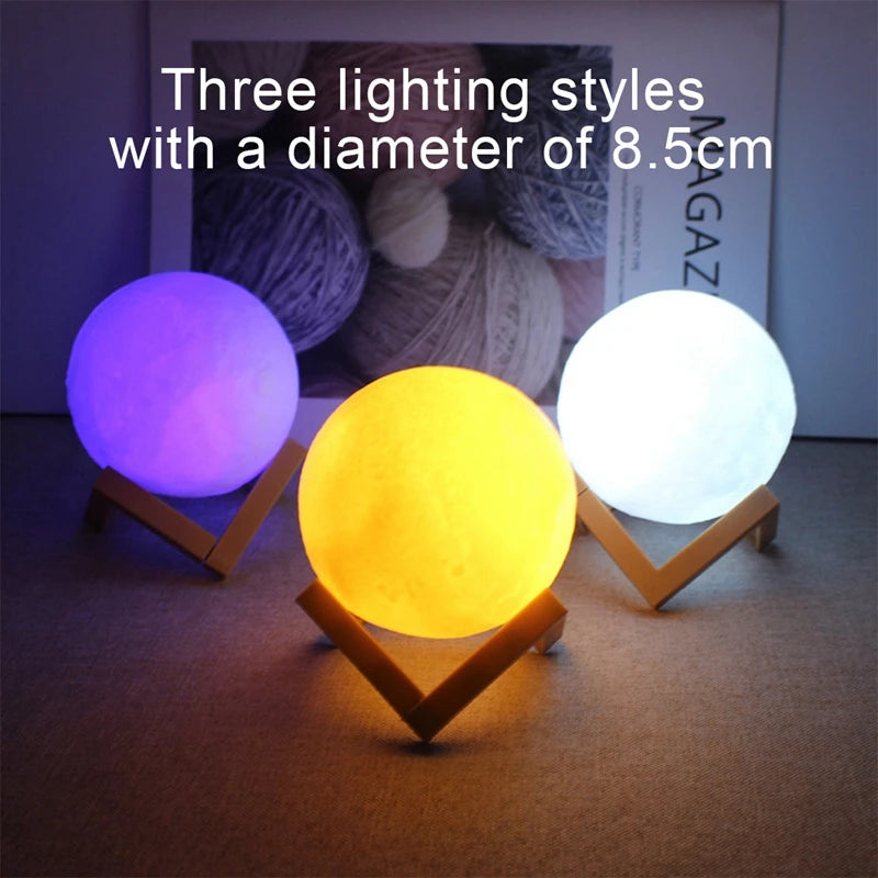 Book Light LED Moon Lamp – Galaxy Night Light for Kids & Adults, Bedroom Decoration, Birthday Gift