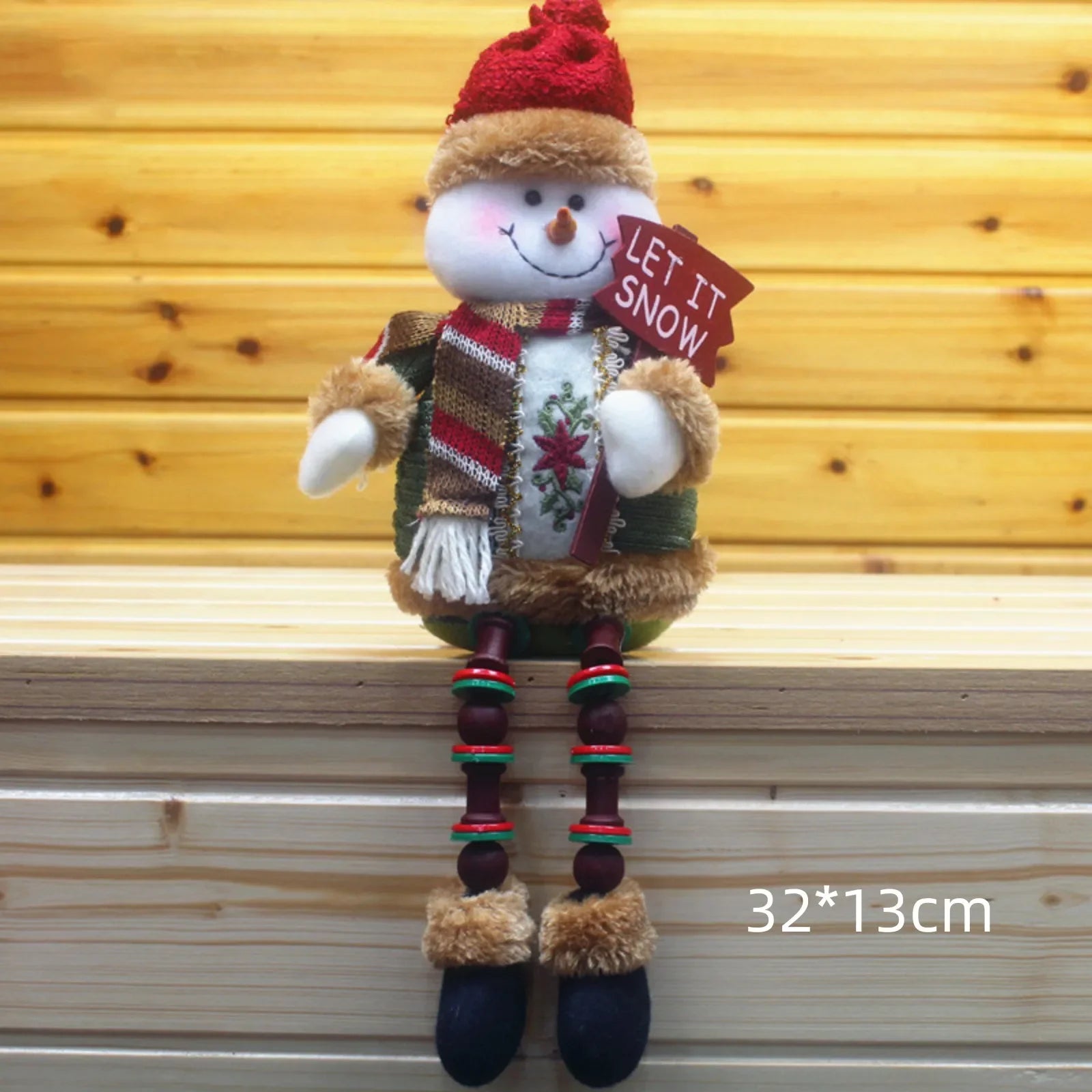 Holiday Plush Dolls – Santa, Snowman & Reindeer Soft Winter Décor for Home, Table & Mantel