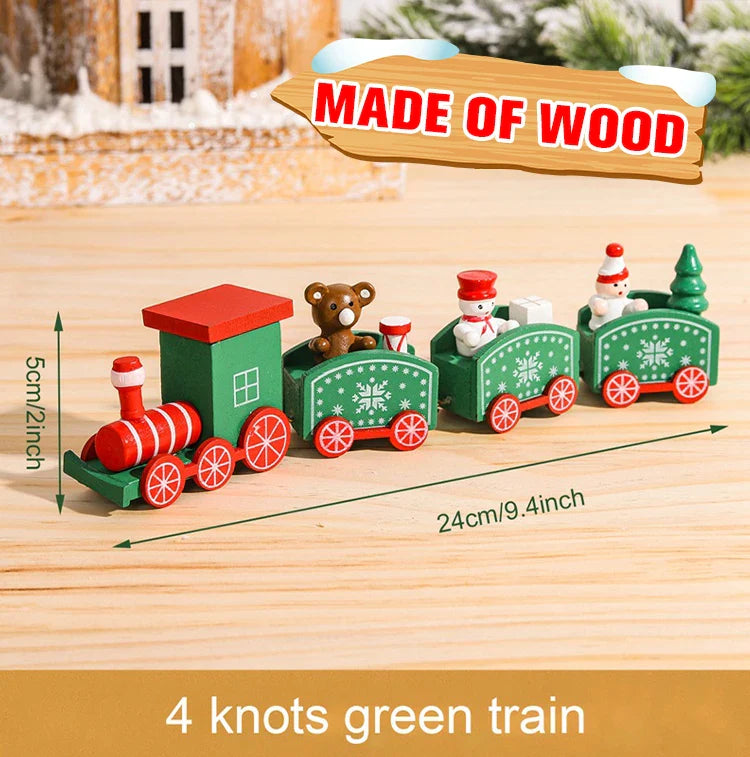 Christmas Train Decorations – Festive Wooden & Plastic Xmas Ornaments for Home & Tabletop