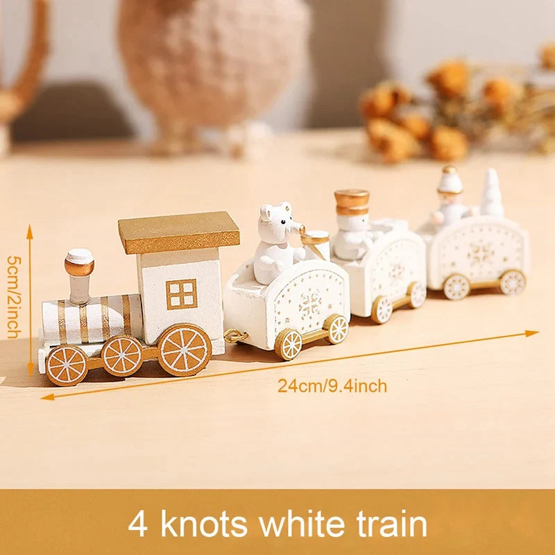 Christmas Train Decorations – Festive Wooden & Plastic Xmas Ornaments for Home & Tabletop