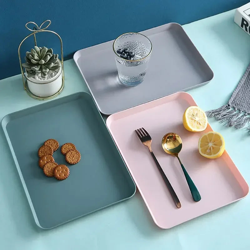 The Nordic Matte Serving Platter | Minimalist Storage & Serving Tray