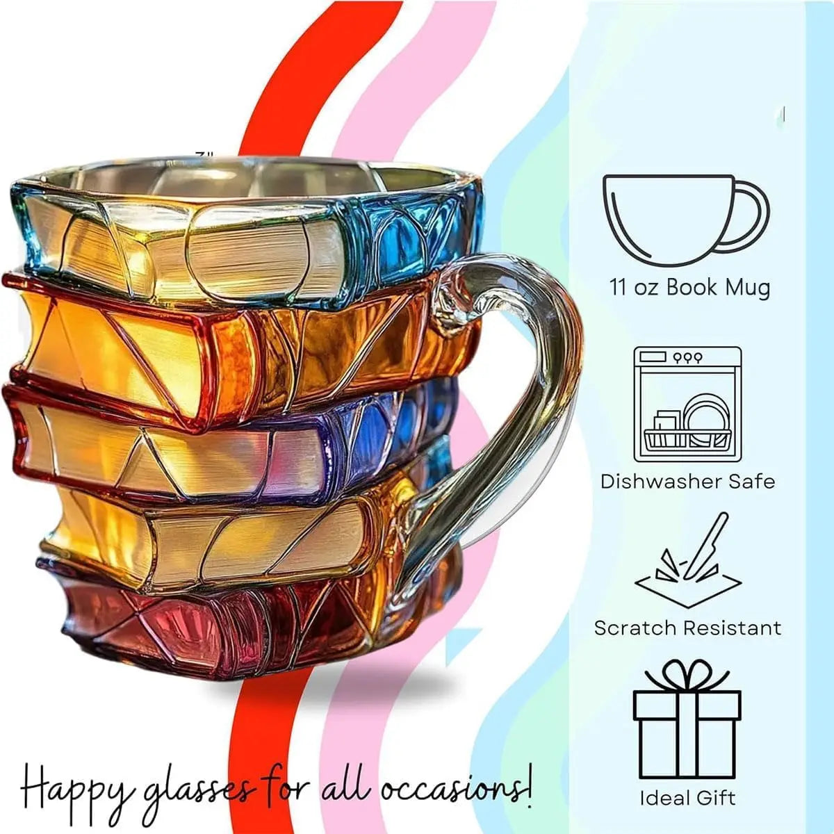 The Literary Stack 3D Mug | Ceramic Book Lover’s Cup