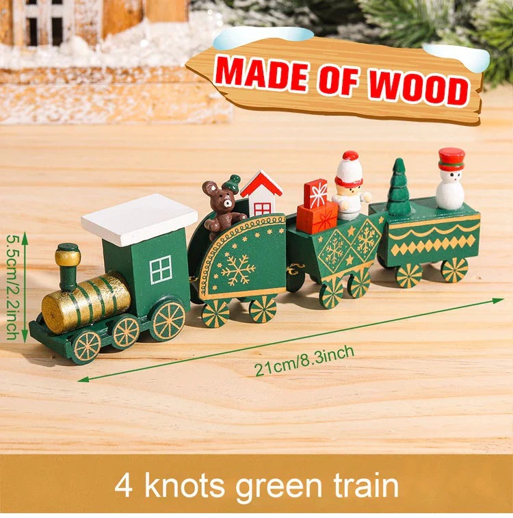 Christmas Train Decorations – Festive Wooden & Plastic Xmas Ornaments for Home & Tabletop