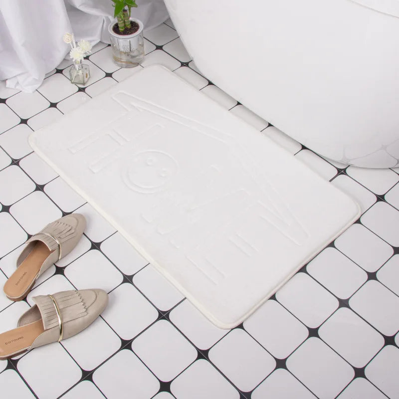 Pebble Texture Non-Slip Bath Mat | Soft Spa-Style Bathroom Rug
