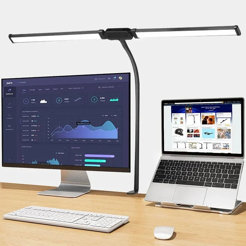 Adjustable LED Desk Lamp with Gooseneck – Eye-Caring, Steeples Dimmable Architect Light