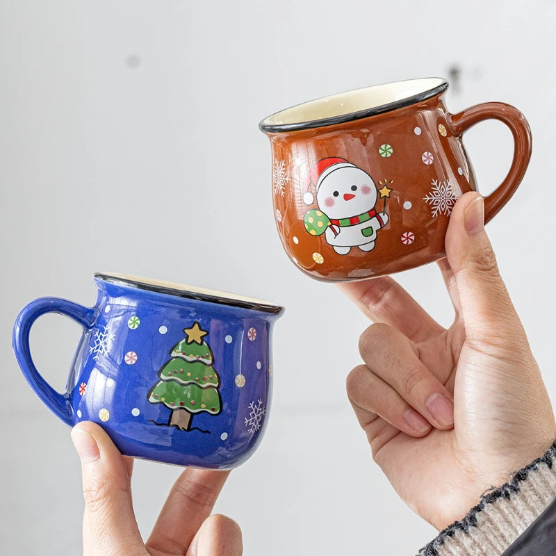 Mini Holiday Character Mug | 150ml Ceramic Espresso & Dessert Cup