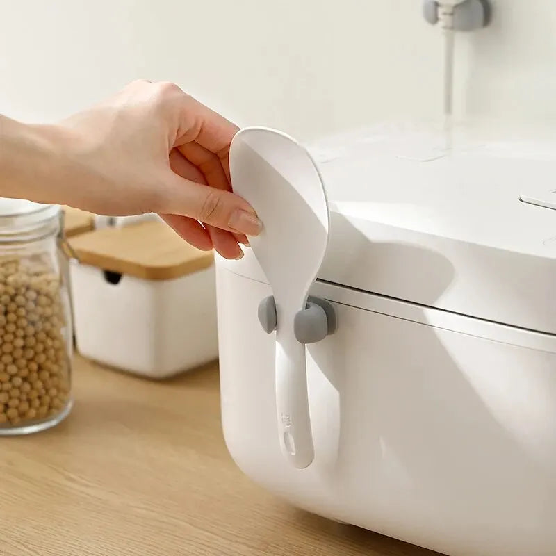 Silicone Wall-Mounted Rice Spoon Holder | Minimal Kitchen Organizer