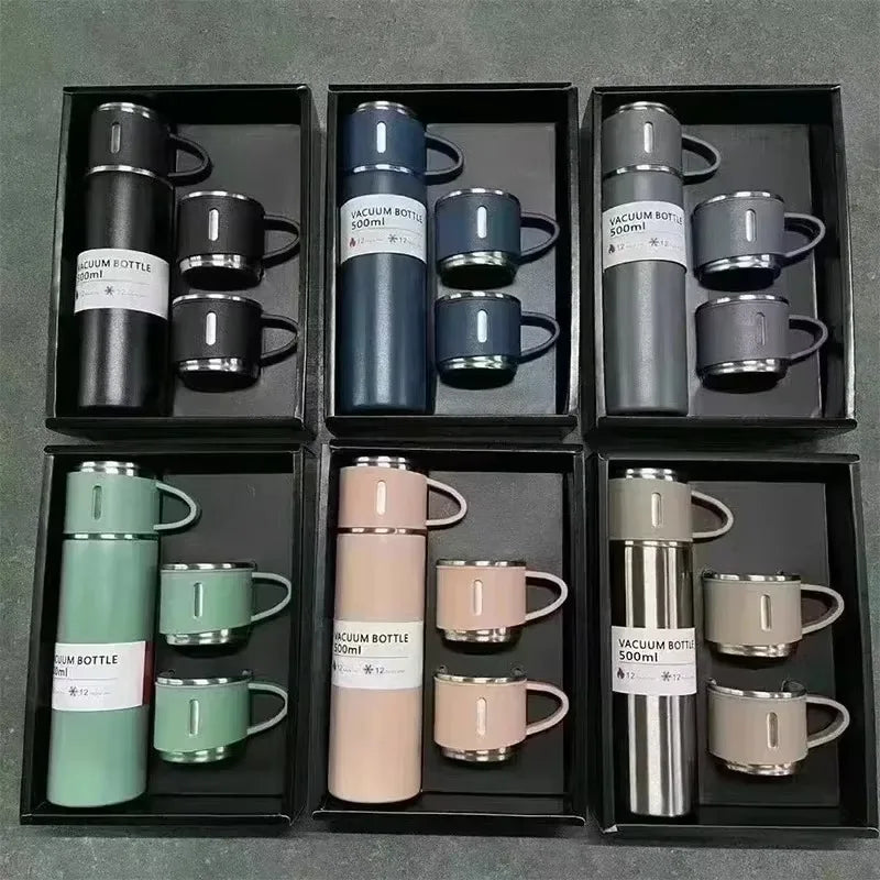 The Executive Thermos Gift Set | 500ml Vacuum Insulated Stainless Steel Bottle