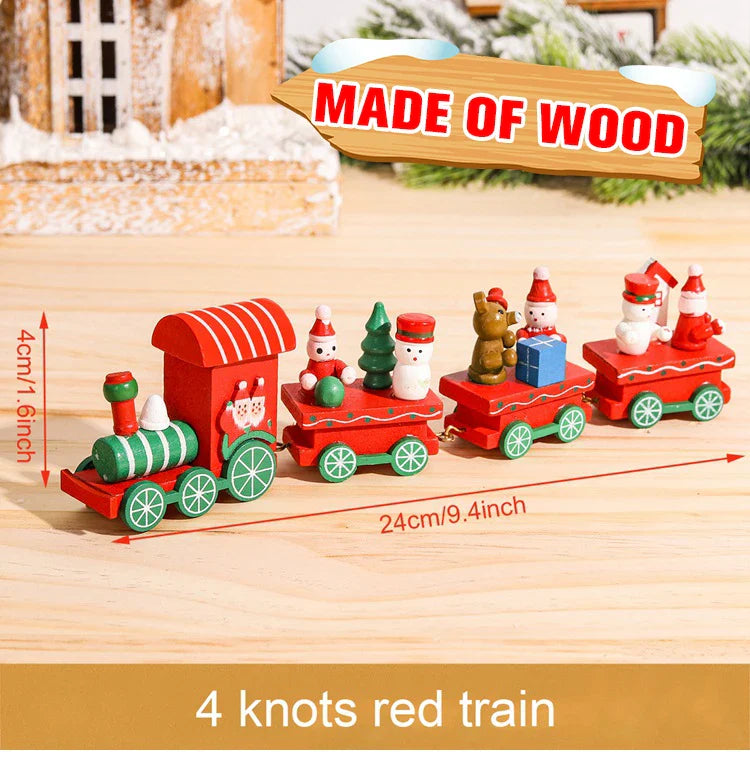 Christmas Train Decorations – Festive Wooden & Plastic Xmas Ornaments for Home & Tabletop