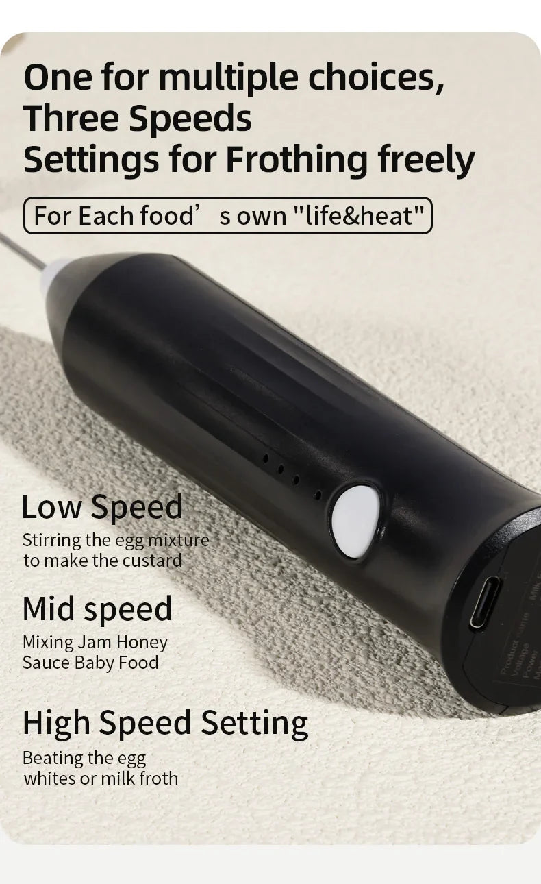 USB-C Rechargeable Milk Frother