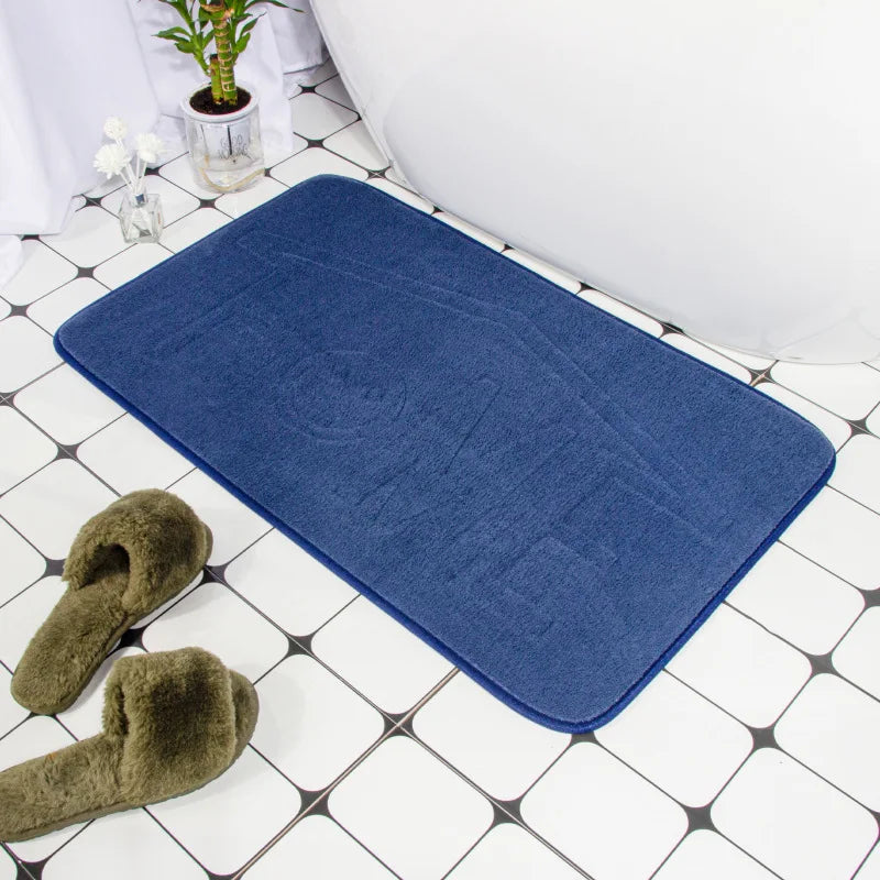 Pebble Texture Non-Slip Bath Mat | Soft Spa-Style Bathroom Rug