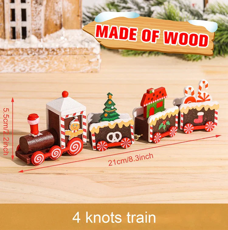 Christmas Train Decorations – Festive Wooden & Plastic Xmas Ornaments for Home & Tabletop