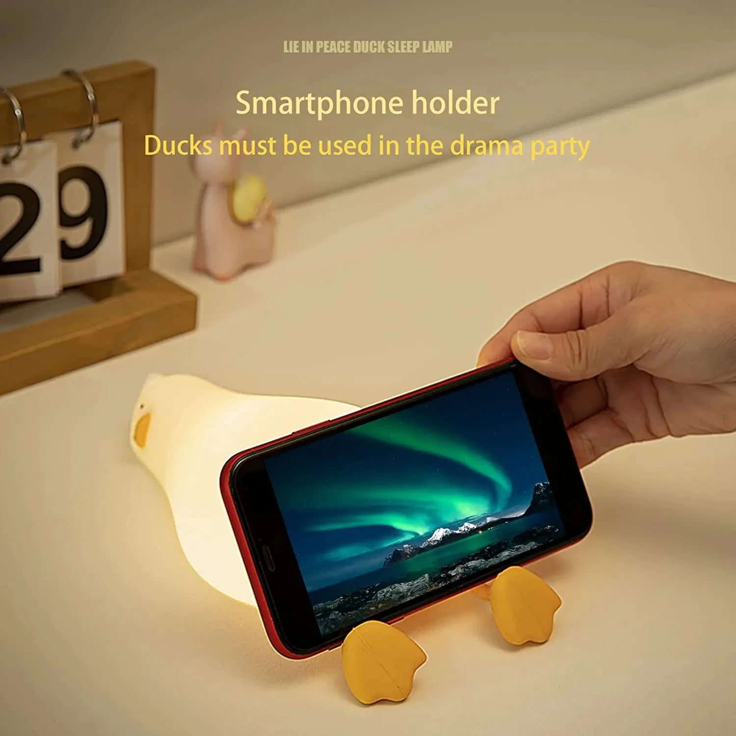 Duck LED Night Light | USB Rechargeable Silicone Lamp with Timer & Touch Sensor