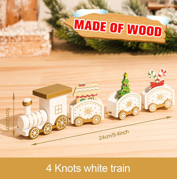 Christmas Train Decorations – Festive Wooden & Plastic Xmas Ornaments for Home & Tabletop