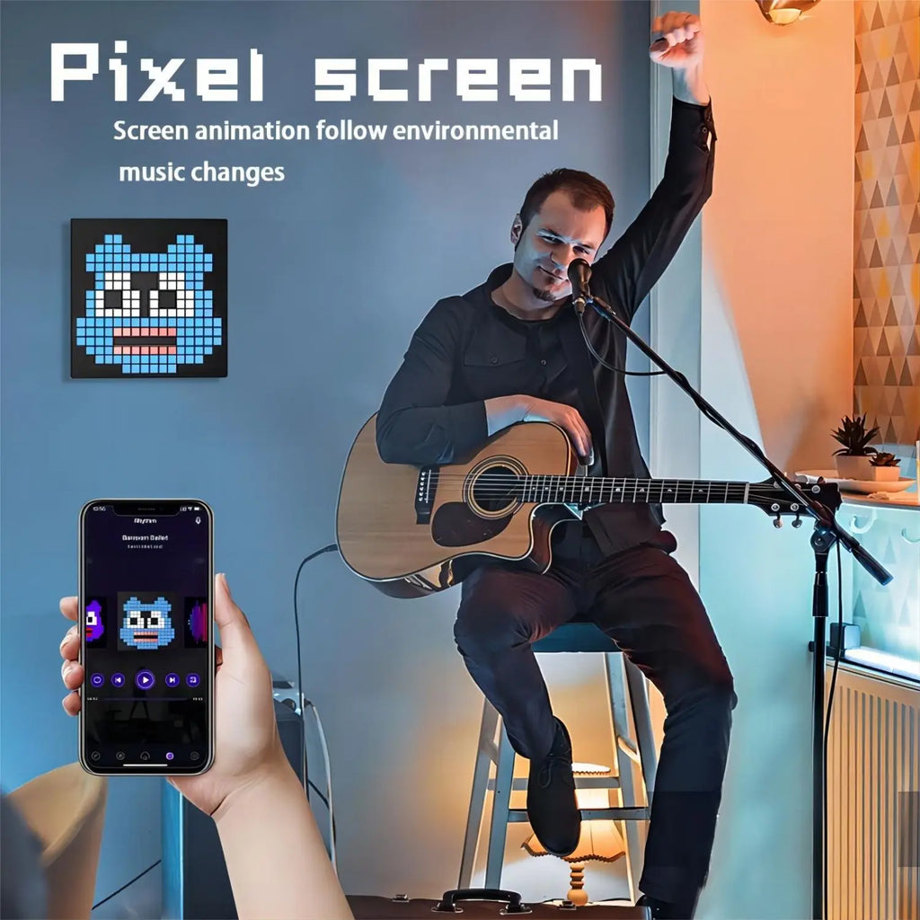 LED Pixel Matrix Bluetooth Smart Display (64×64 RGB) – App-Controlled Pixel Art Frame, Gaming & Anime Room Décor