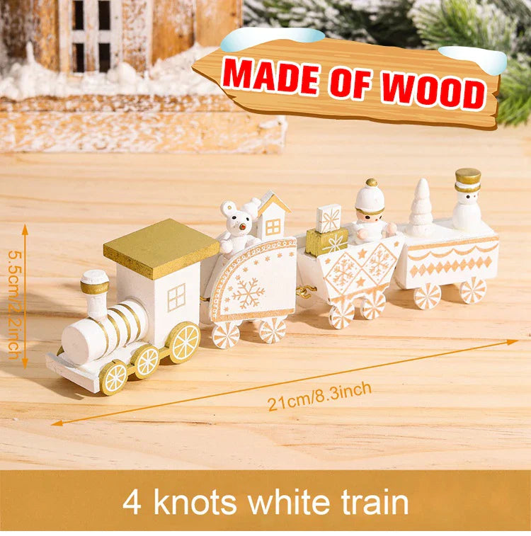Christmas Train Decorations – Festive Wooden & Plastic Xmas Ornaments for Home & Tabletop