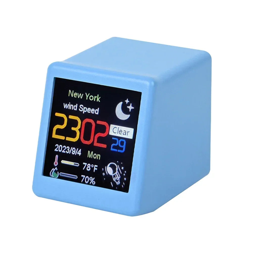 WiFi Digital Weather Station & Alarm Clock – Smart Temperature, Humidity & Forecast Display