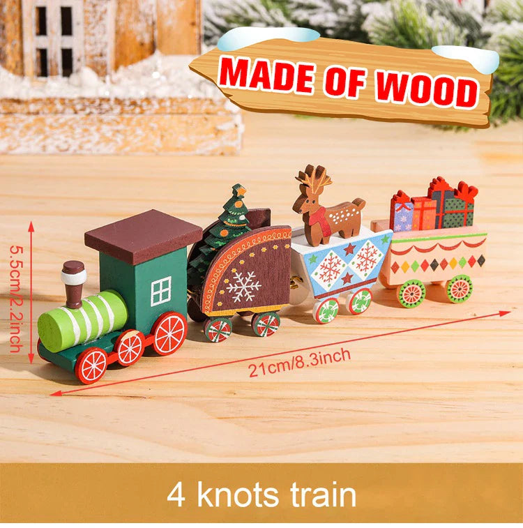 Christmas Train Decorations – Festive Wooden & Plastic Xmas Ornaments for Home & Tabletop