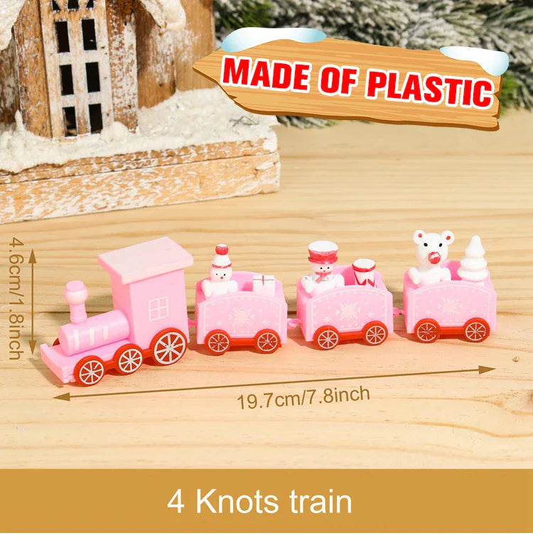 Christmas Train Decorations – Festive Wooden & Plastic Xmas Ornaments for Home & Tabletop