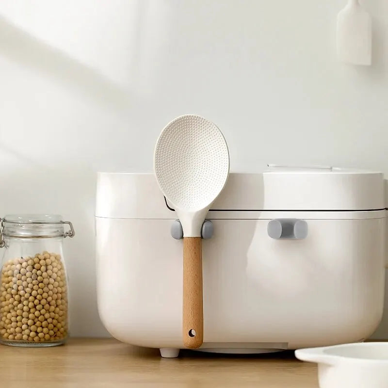Silicone Wall-Mounted Rice Spoon Holder | Minimal Kitchen Organizer