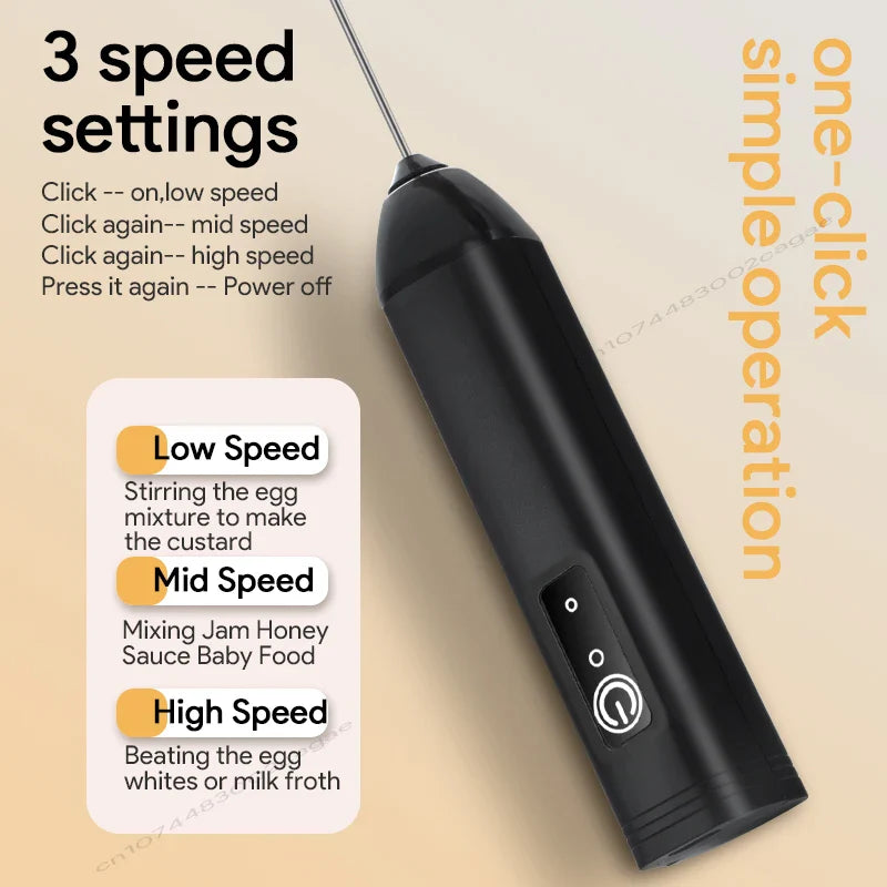 USB-C Rechargeable Milk Frother