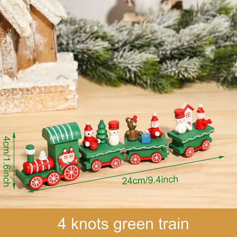 Christmas Train Decorations – Festive Wooden & Plastic Xmas Ornaments for Home & Tabletop