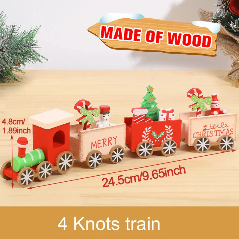 Christmas Train Decorations – Festive Wooden & Plastic Xmas Ornaments for Home & Tabletop