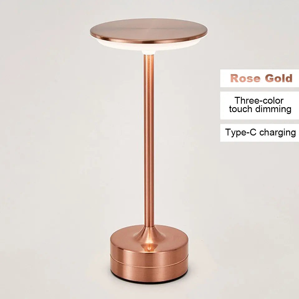 Touch Sensor LED Table Lamp – USB Rechargeable Portable Night Light for Bedroom & Living Spaces