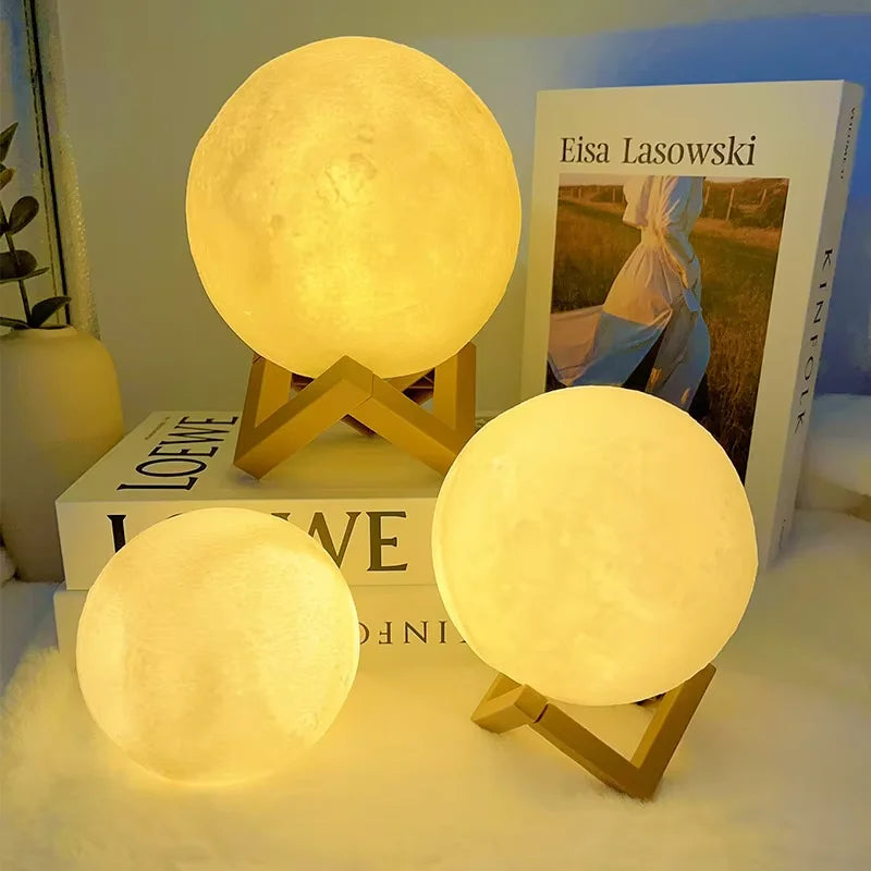 Book Light LED Moon Lamp – Galaxy Night Light for Kids & Adults, Bedroom Decoration, Birthday Gift