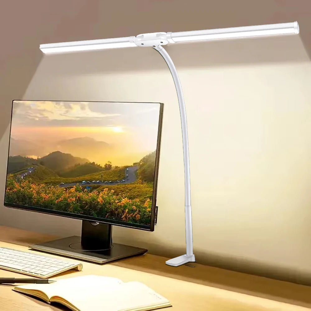 Adjustable LED Desk Lamp with Gooseneck – Eye-Caring, Steeples Dimmable Architect Light