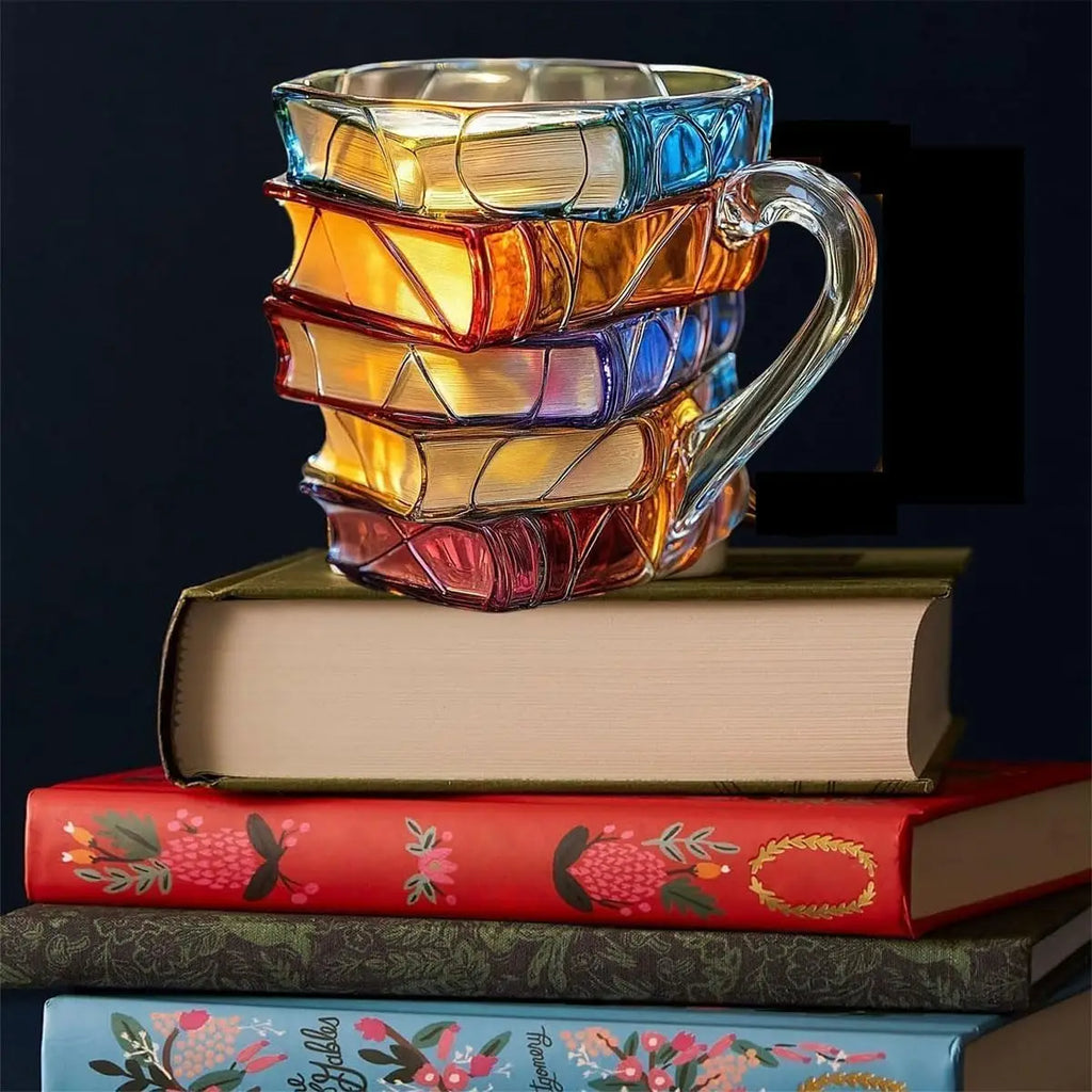 The Literary Stack 3D Mug | Ceramic Book Lover’s Cup