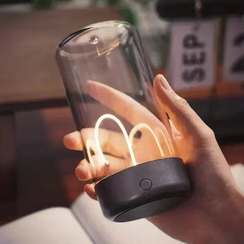 Portable Quantum Wire Ambient Magnetic Light – Type-C Rechargeable Desk & Nightstand Lamp for Bedroom, and Study