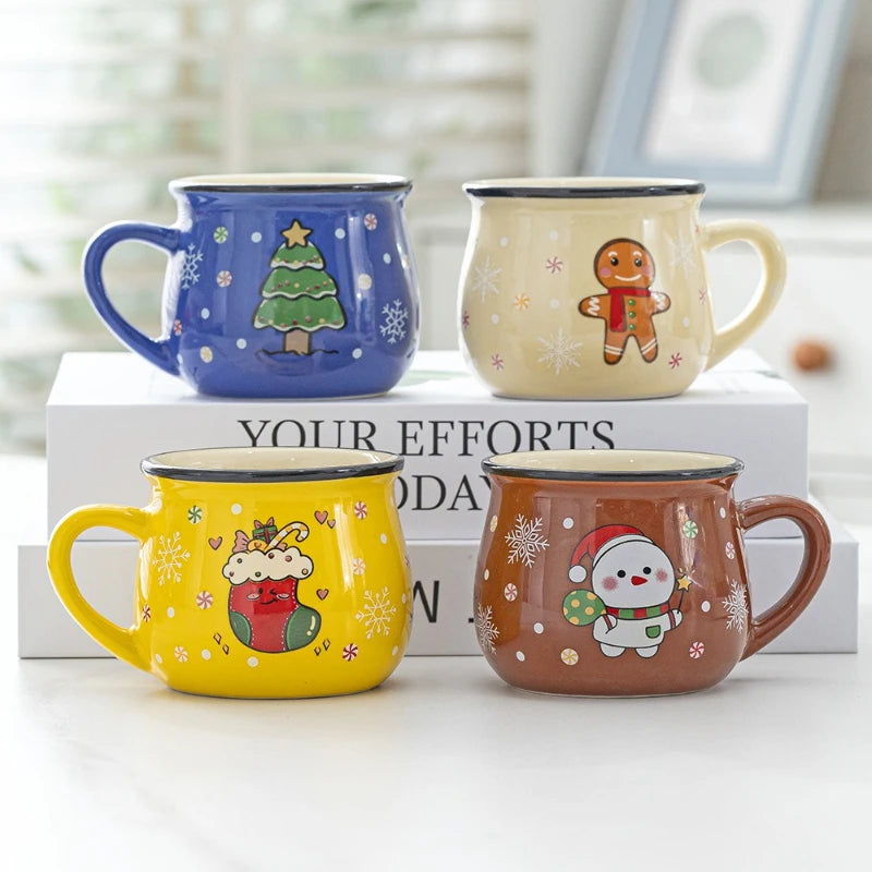 Mini Holiday Character Mug | 150ml Ceramic Espresso & Dessert Cup