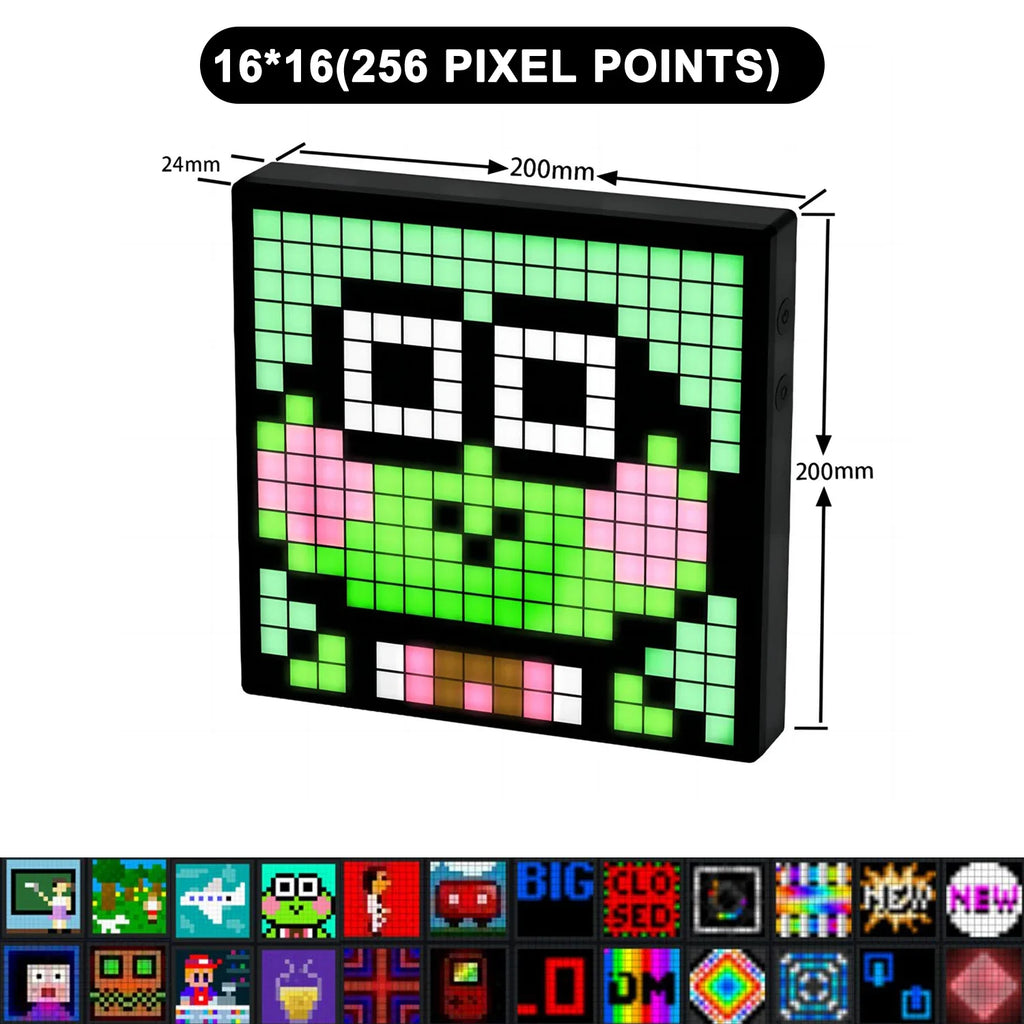 LED Pixel Matrix Bluetooth Smart Display (64×64 RGB) – App-Controlled Pixel Art Frame, Gaming & Anime Room Décor