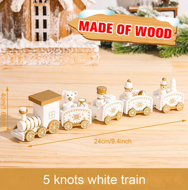 Christmas Train Decorations – Festive Wooden & Plastic Xmas Ornaments for Home & Tabletop