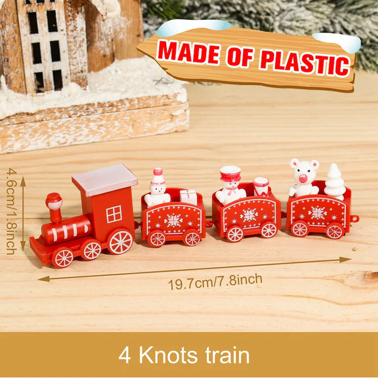 Christmas Train Decorations – Festive Wooden & Plastic Xmas Ornaments for Home & Tabletop