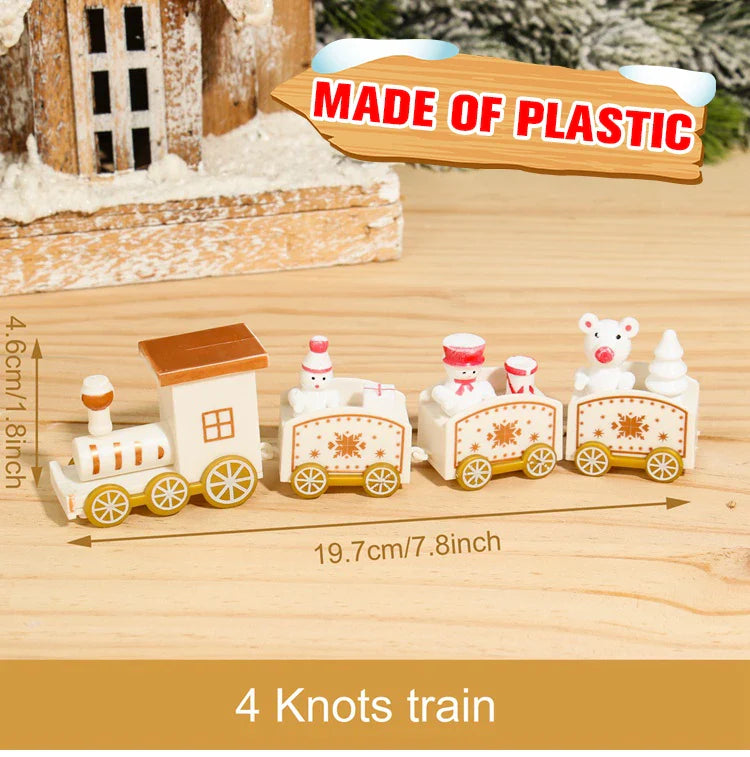 Christmas Train Decorations – Festive Wooden & Plastic Xmas Ornaments for Home & Tabletop