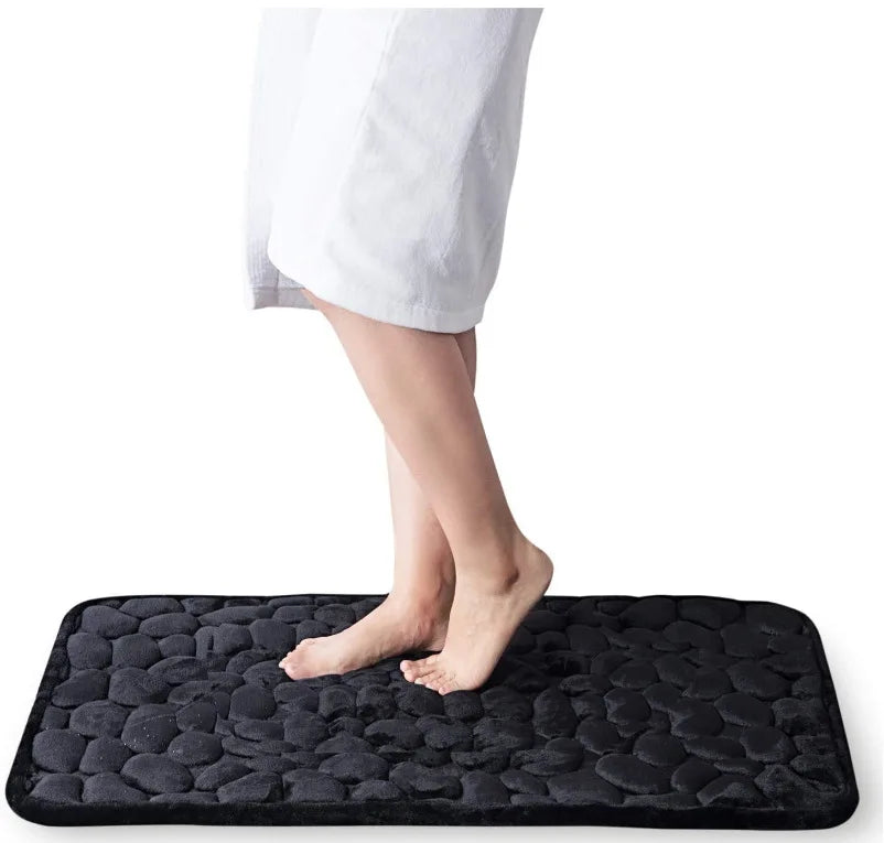 Pebble Texture Non-Slip Bath Mat | Soft Spa-Style Bathroom Rug