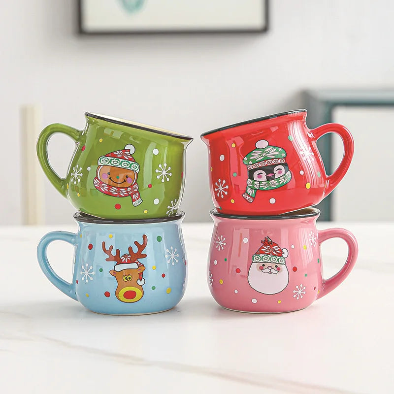 Mini Holiday Character Mug | 150ml Ceramic Espresso & Dessert Cup