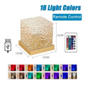 LED Water Ripple Ambient Night Light – Rotating Crystal Projection Table Lamp with 16 Colors