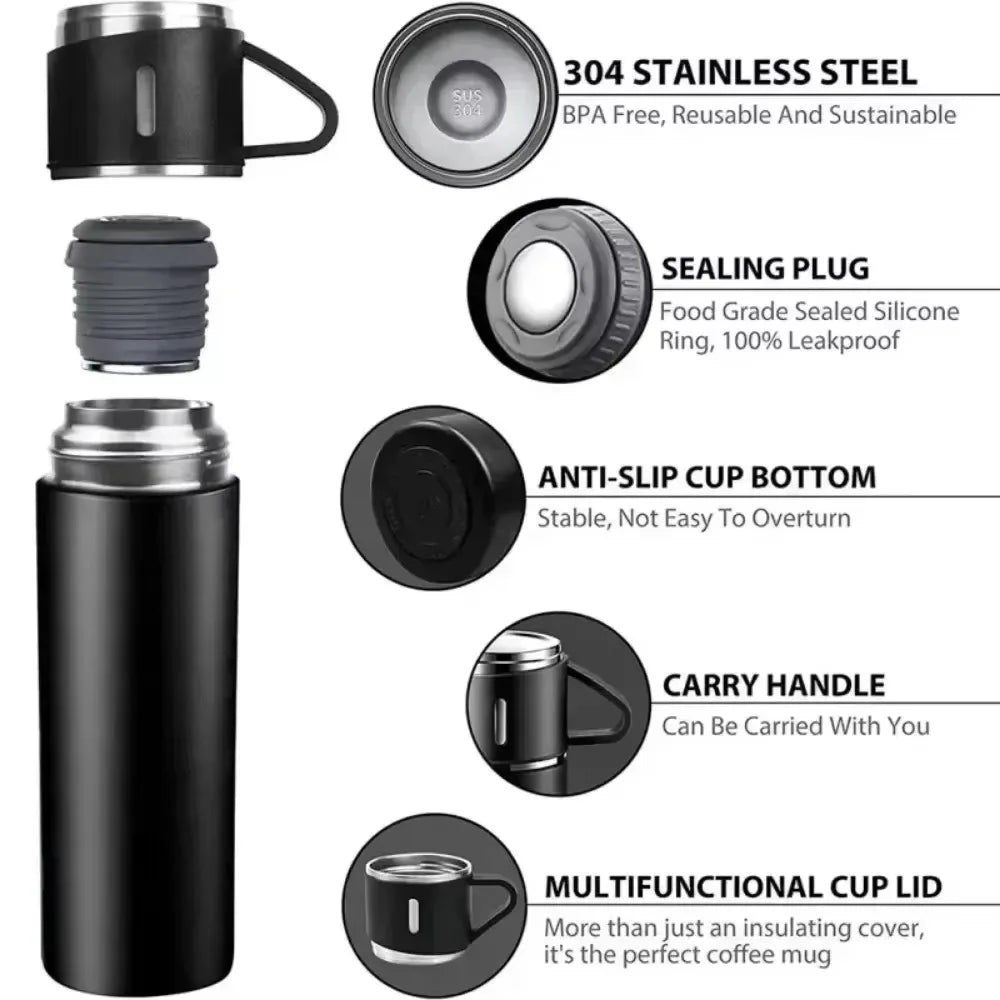 The Executive Thermos Gift Set | 500ml Vacuum Insulated Stainless Steel Bottle