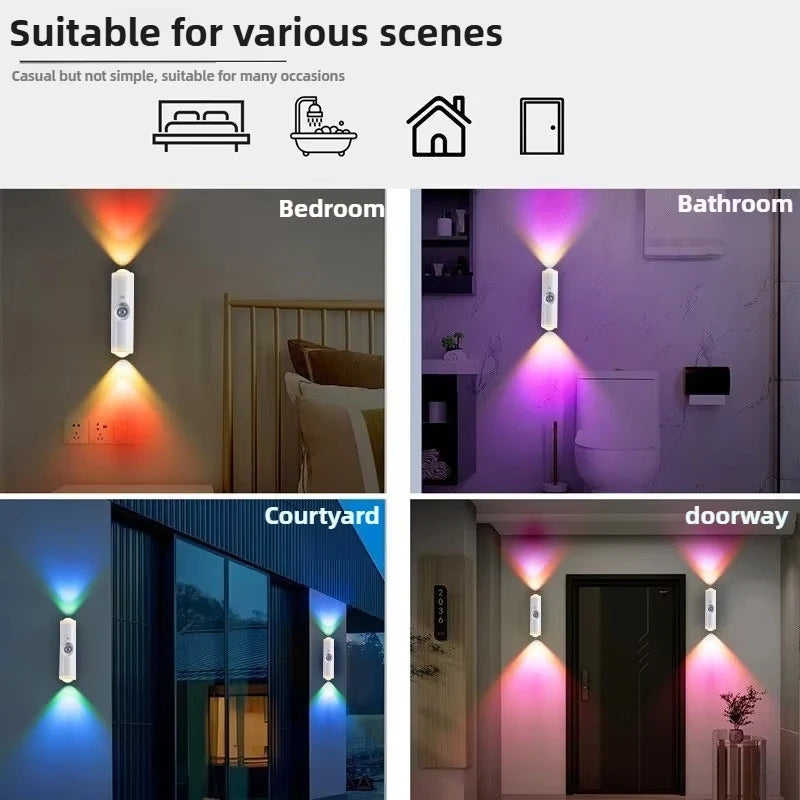 Rechargeable Motion Sensor Night Light | Magnetic RGB Wall Lamp